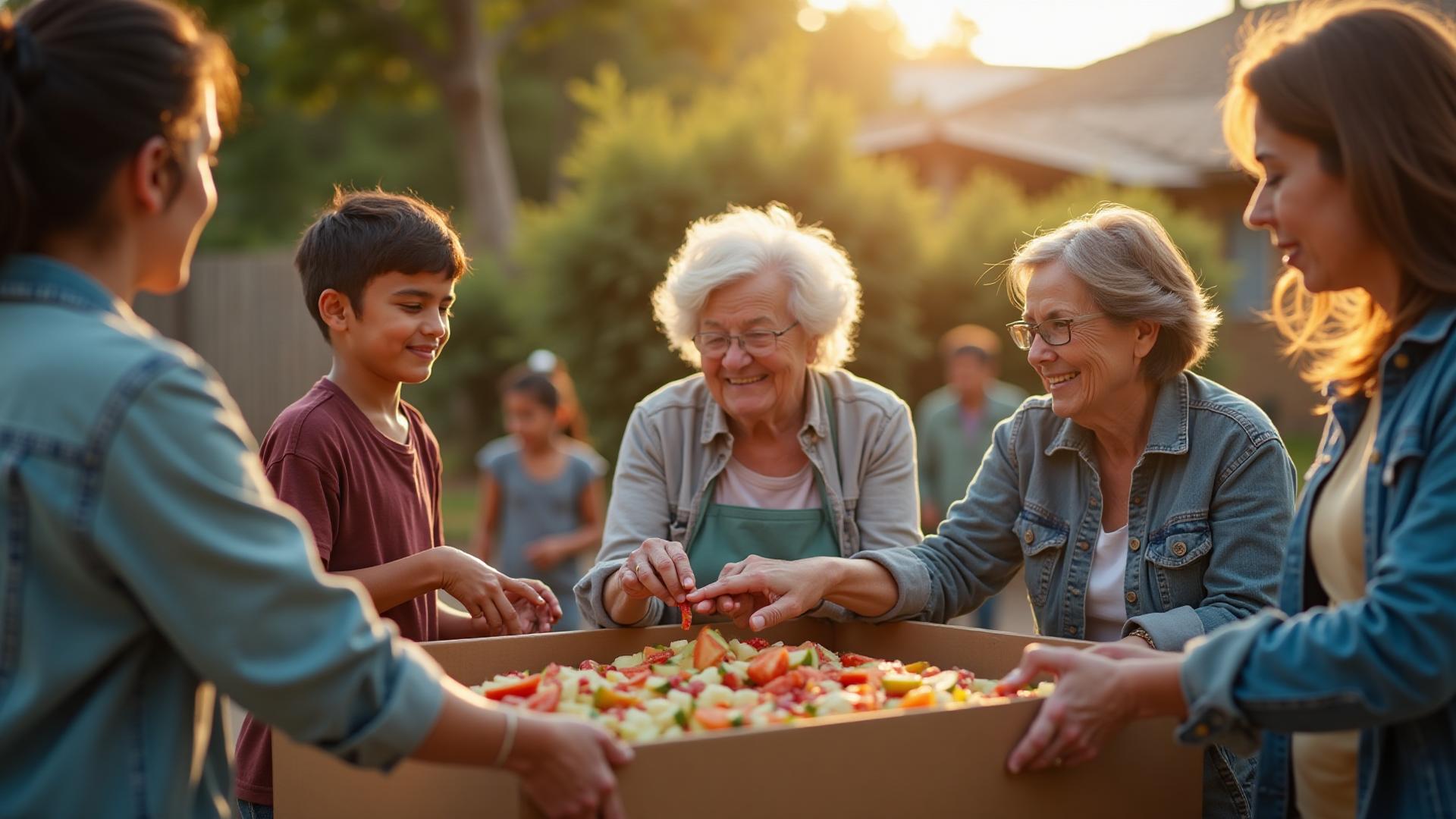 Charity foundation volunteers helping community